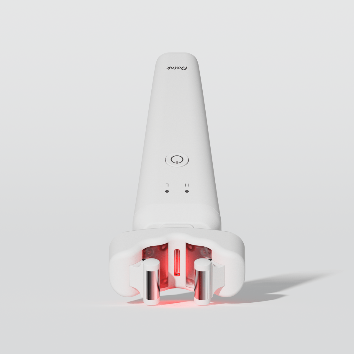 Aalok ULTRA Olla bottom view with a red light on a light gray background