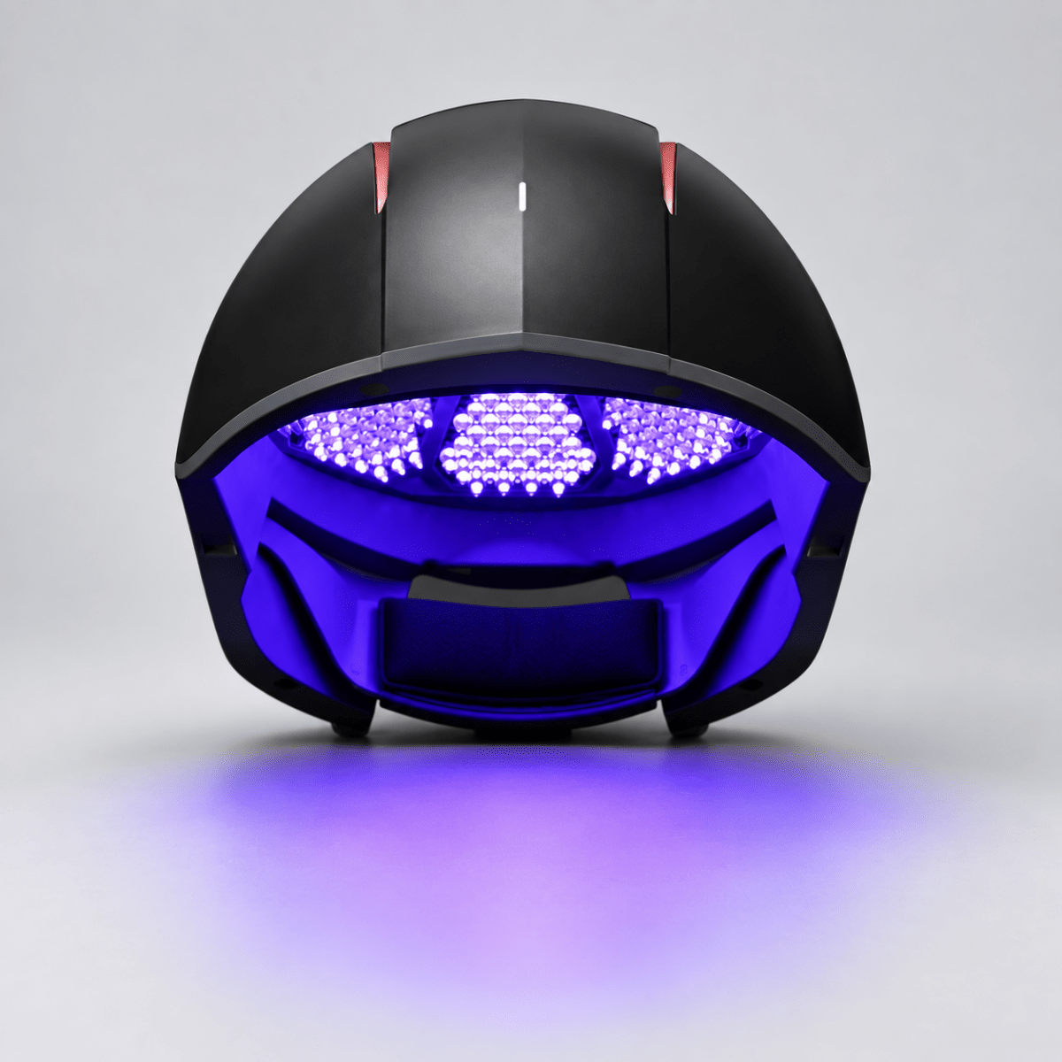 Aalok Hairbud with blue LED lights on a light background
