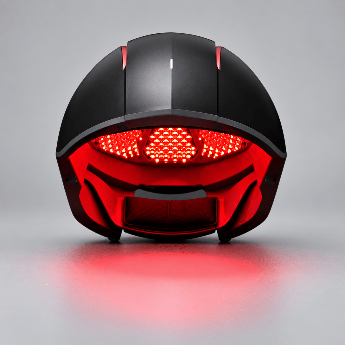 Aalok Hairbud with red LED lights on a light background