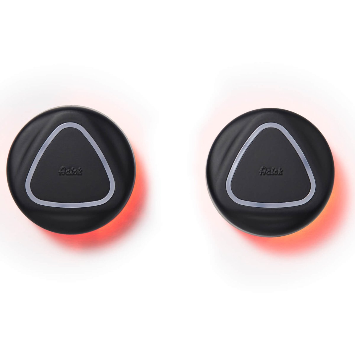 Two Aalok Patches with a brand logo on a white background